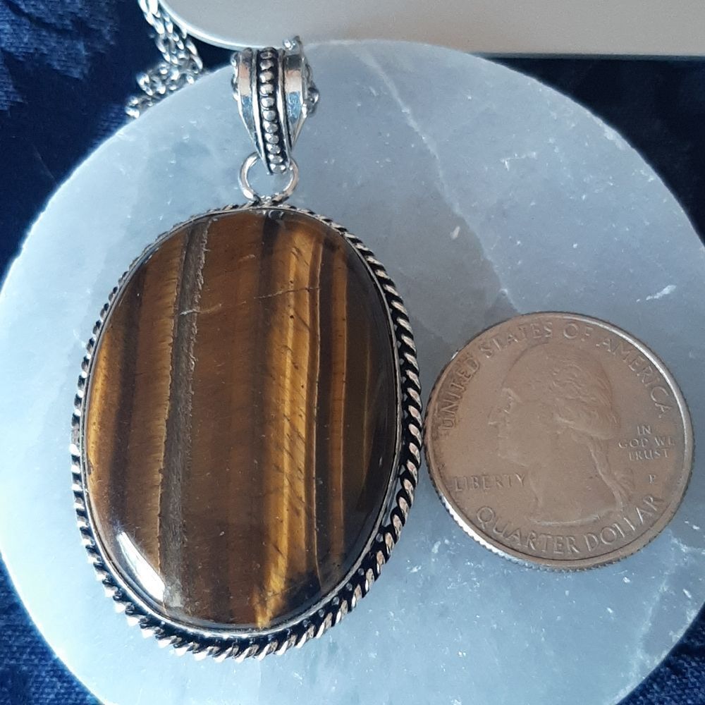 Tiger Eye Pendant Necklace - Picture 4 of 5